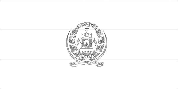 Флаг Афганистана белый