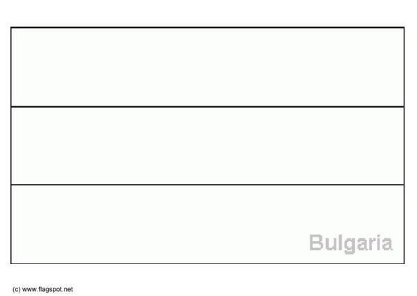 Флаг Болгарии раскраска