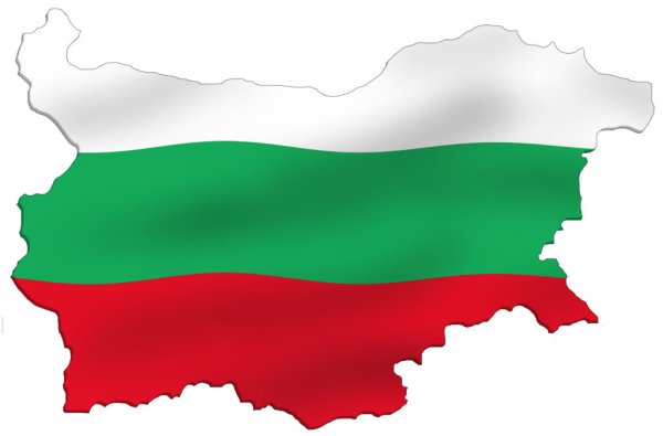Болгария флаг на карте