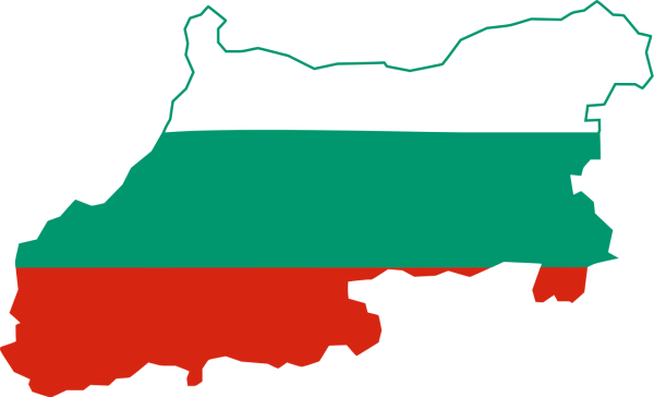Болгария флаг на карте