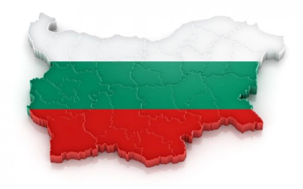 Болгария флаг на карте
