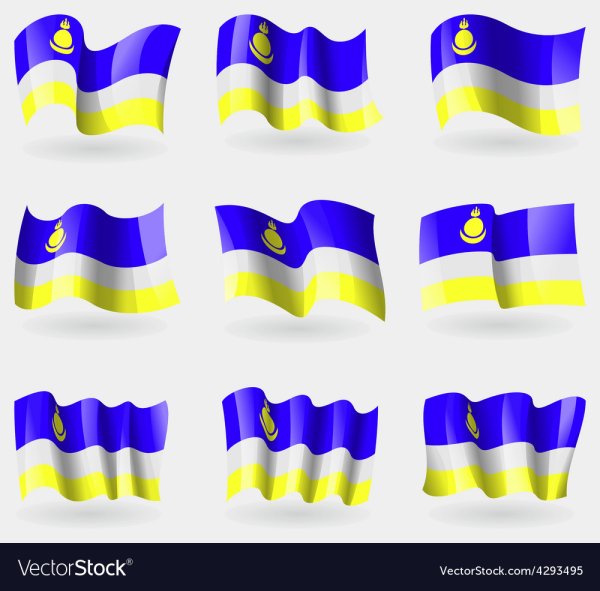 Флаг Бурятии вектор