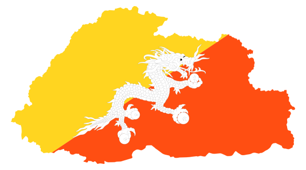 Bhutan Страна флаг