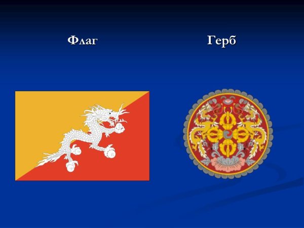 Бутан флаг и герб