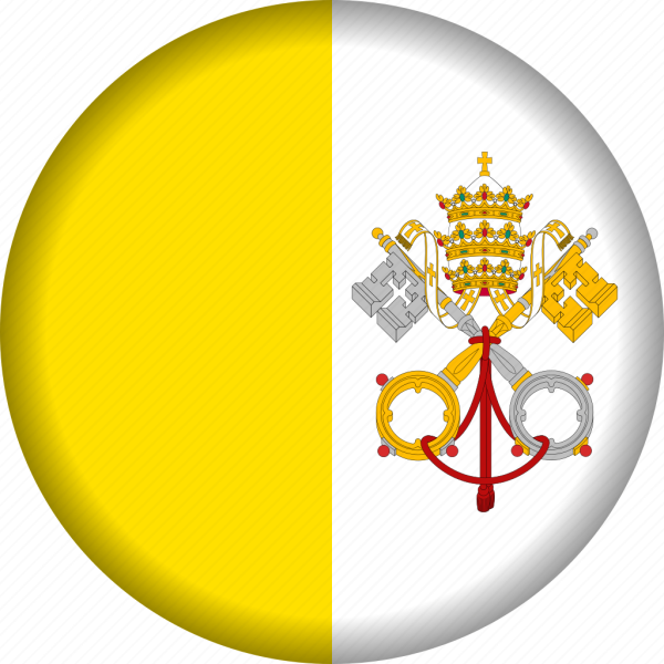 Флаг Ватикана круглый