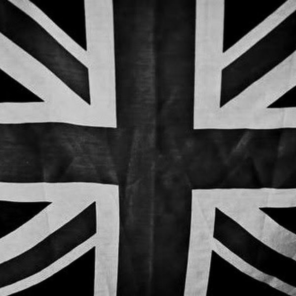Флаг Великобритании черно белый