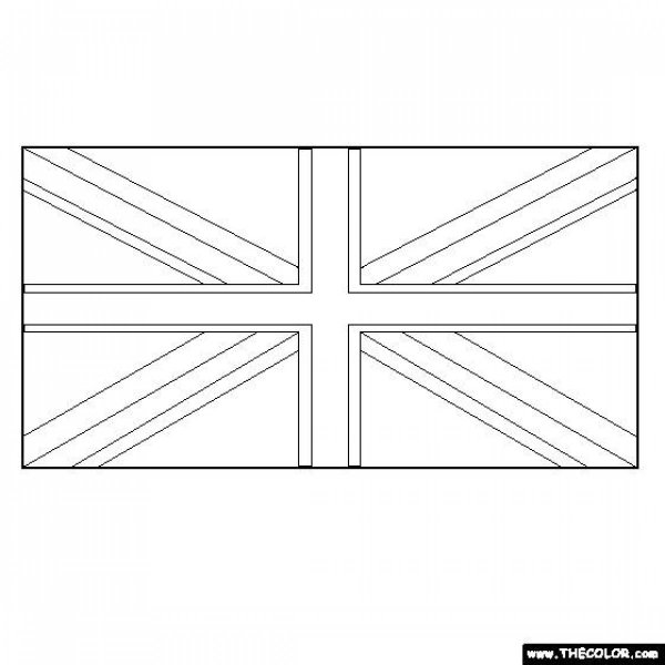 Флаг Британии раскраска