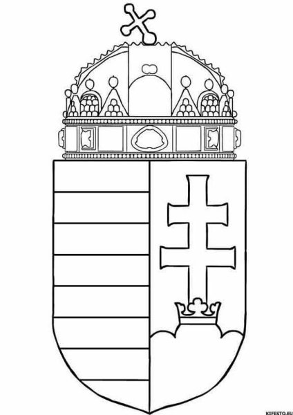 Герб Венгрии раскраска
