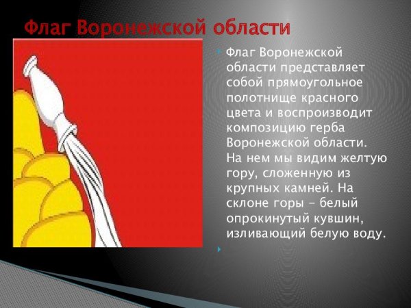 Флаг Воронежской области что означает