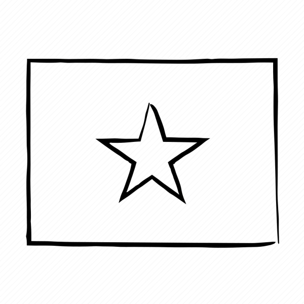 Иконка вьетнамского флага svg