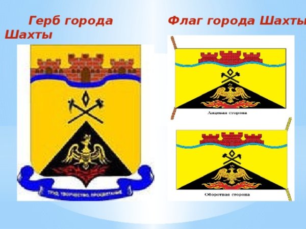 Флаг города Шахты Ростовской области