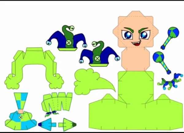 Фигурки 13 карт из бумаги