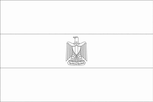 Флаг и герб Египта раскраска