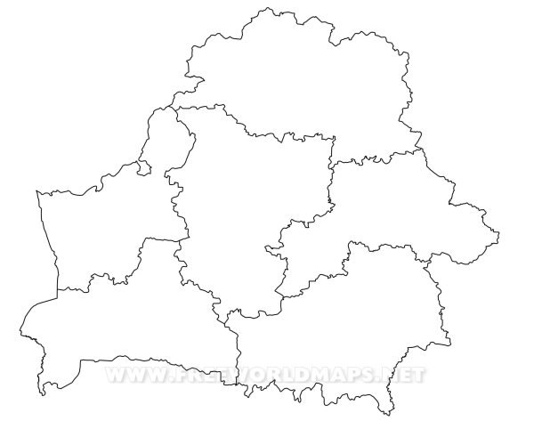 Карта Беларуси контур