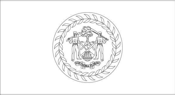 Флаг Белиза раскраска