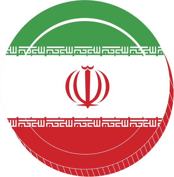 Флаг Ирана круглый