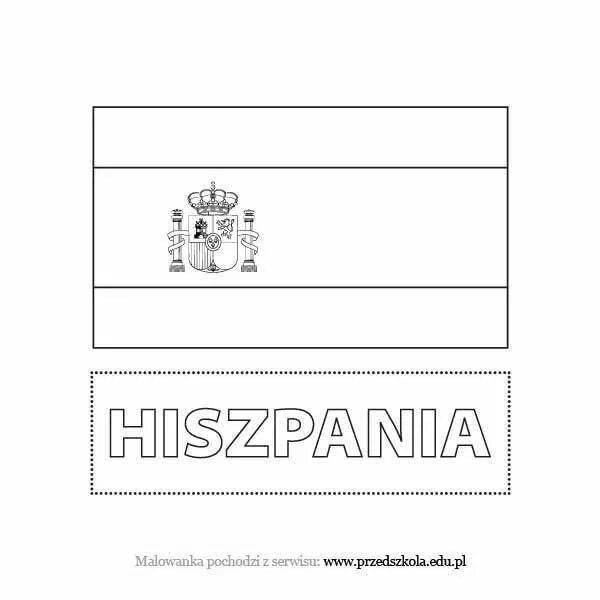 Флаг Испании раскраска