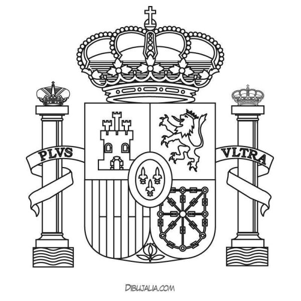 Герб Испании раскраска