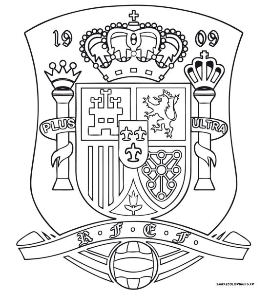 Герб Испании чб