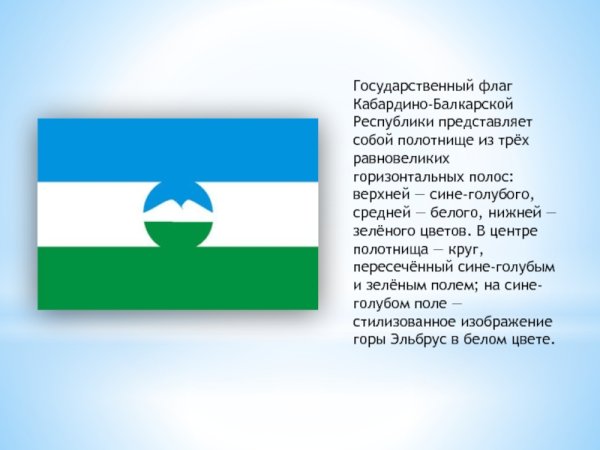 Флаг Кабардино-Балкарии Кабардино-Балкарской Республики