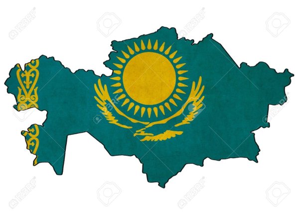 Казахстан карта флаг