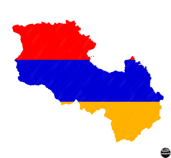 Армения карта флаг