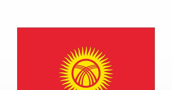 Флаг Кыргызстана векторный