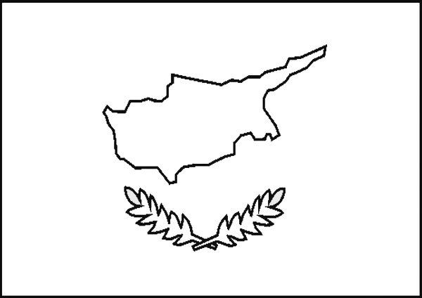 Флаг Кипра раскраска
