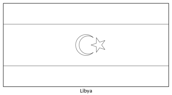 Флаг Ливии раскраска