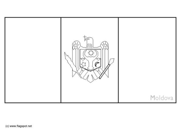 Флаг Молдавии раскраска