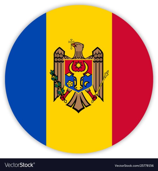 Флаг Молдовы круглый