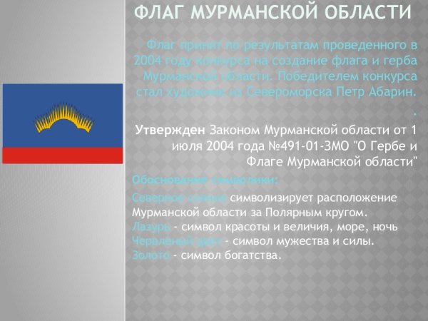 Флаг Мурманской области