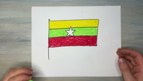Покажи как рисуют флаги