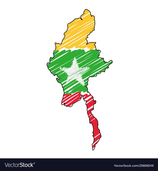 Векторная карта Мьянмы