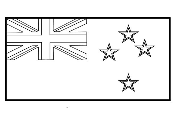 Новая Зеландия флаг раскрасить