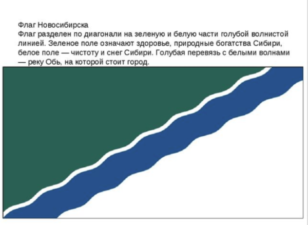 Флаг города Новосибирска