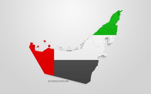 United arab Emirates карта флаг