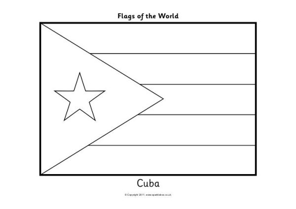 Флаг Куба раскраска
