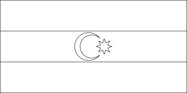 Флаг Азербайджана раскраска