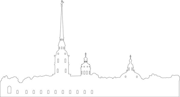 Петропавловская крепость контур