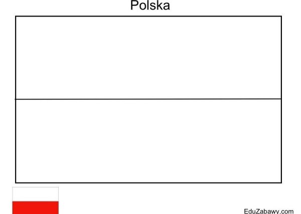 Флаг Польши раскраска