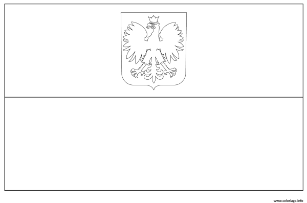Флаг и герб Польши раскраска