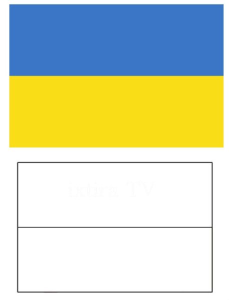 Украинский флаг раскраска