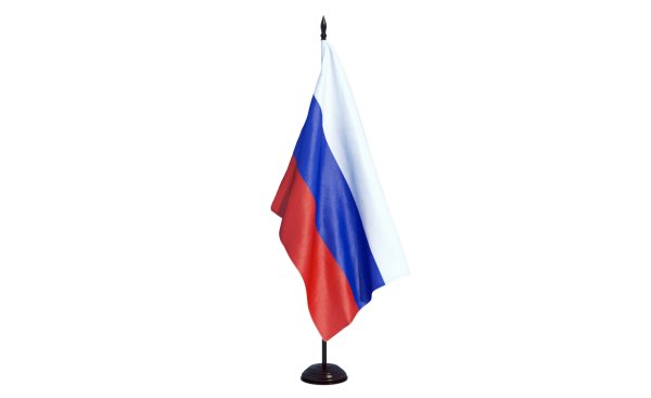 Флаг РФ на флагштоке
