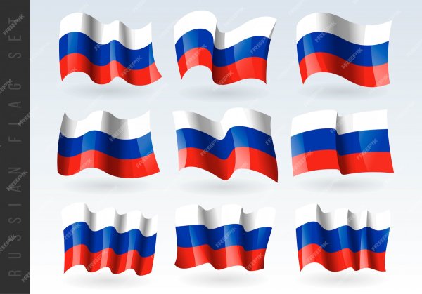 Развевающийся флаг России