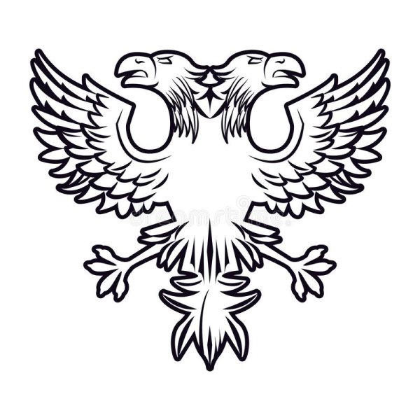 Орел Гербовый черно белый