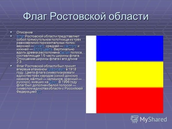 Флаг Ростова-на-Дону и Ростовской области