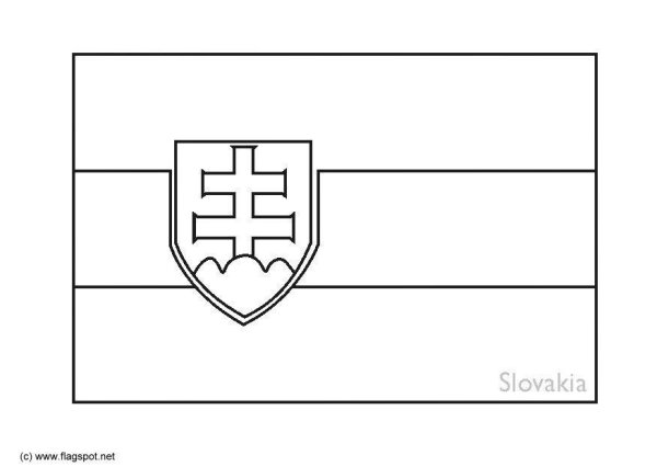 Флаг Словакии раскраска