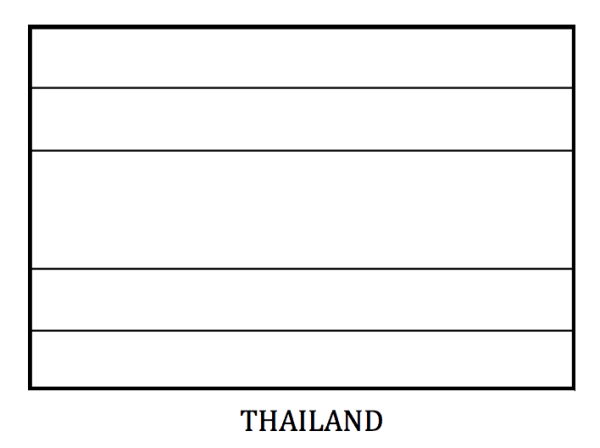 Флаг Тайланда раскраска