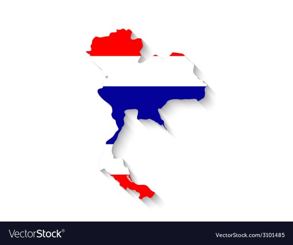Таиланд на карте с флагом